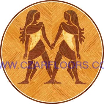 Flooring inlay: Gemini Wood Medallion